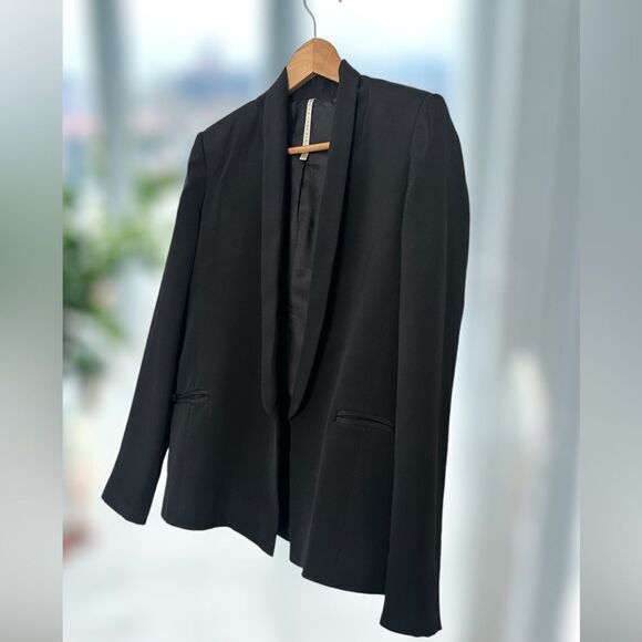 TRUTH AND PRIDE 100% Silk Shawl Lapel Blazer Cardigan Size S - Picture 13 of 16